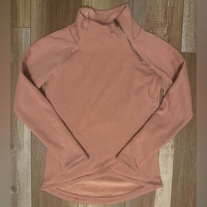 Athleta Cozy Karma Asym women's Fleece Pullover Sweatshirt Pink Size  XXS